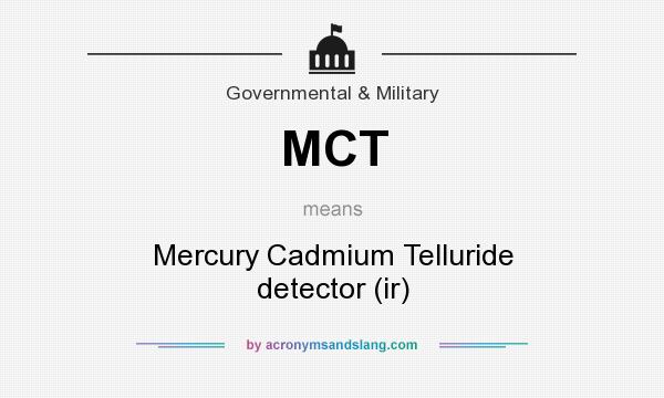 What does MCT mean? It stands for Mercury Cadmium Telluride detector (ir)