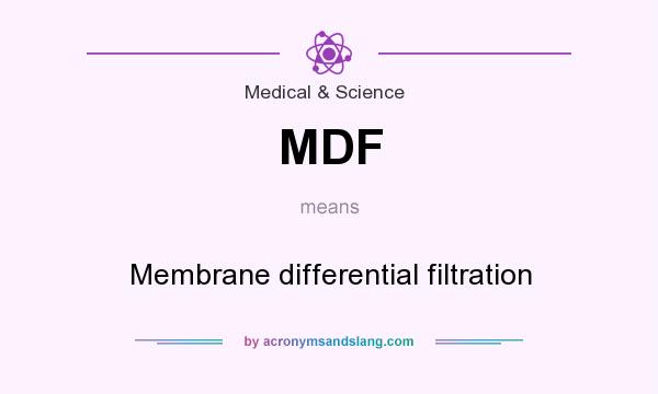 What does MDF mean? It stands for Membrane differential filtration