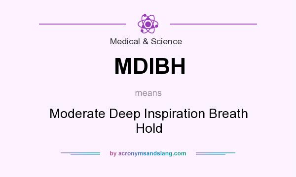 What does MDIBH mean? It stands for Moderate Deep Inspiration Breath Hold