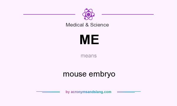 What does ME mean? It stands for mouse embryo