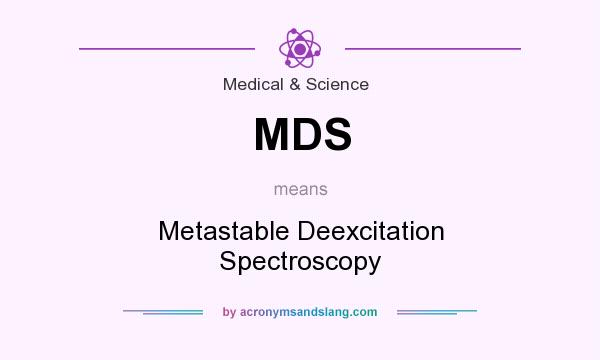 What does MDS mean? It stands for Metastable Deexcitation Spectroscopy
