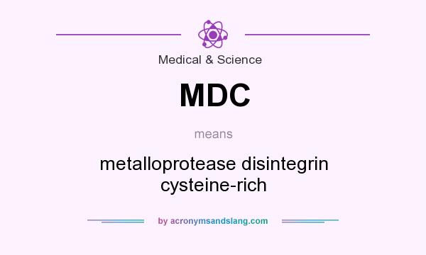 What does MDC mean? It stands for metalloprotease disintegrin cysteine-rich