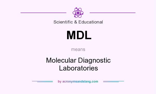 What does MDL mean? It stands for Molecular Diagnostic Laboratories
