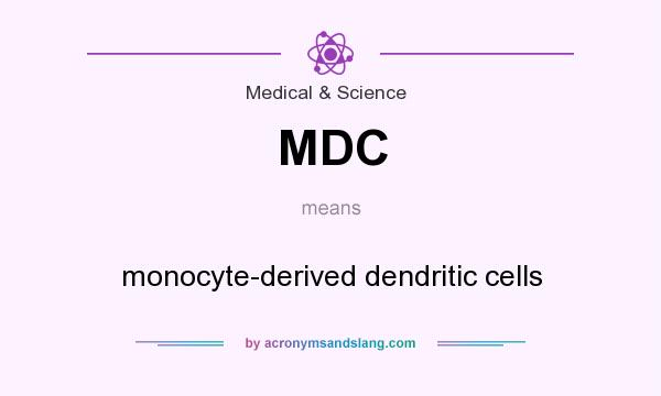 What does MDC mean? It stands for monocyte-derived dendritic cells
