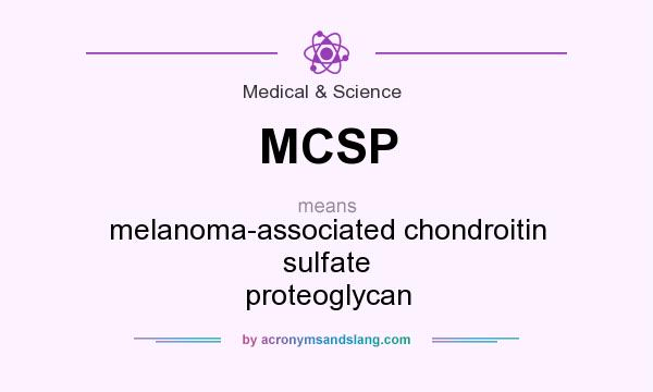 What does MCSP mean? It stands for melanoma-associated chondroitin sulfate proteoglycan