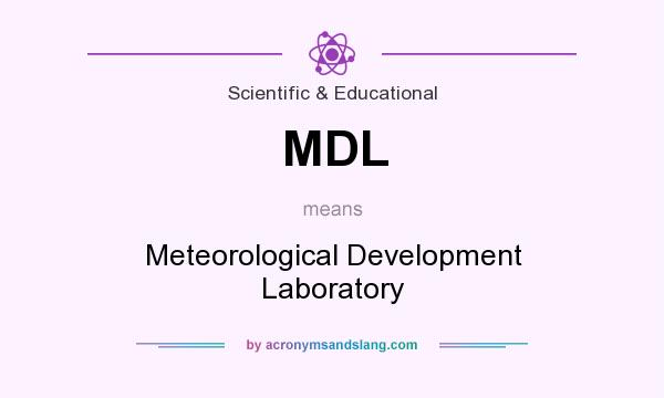 What does MDL mean? It stands for Meteorological Development Laboratory