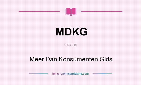 What does MDKG mean? It stands for Meer Dan Konsumenten Gids