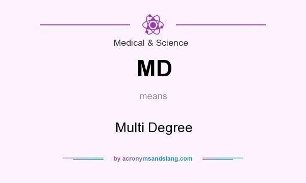 What does MD mean? It stands for Multi Degree