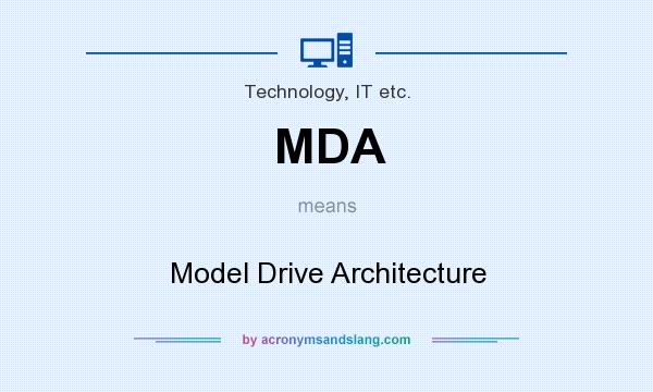 What does MDA mean? It stands for Model Drive Architecture