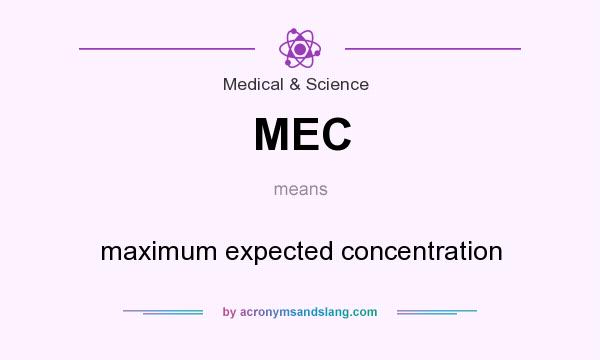 What does MEC mean? It stands for maximum expected concentration