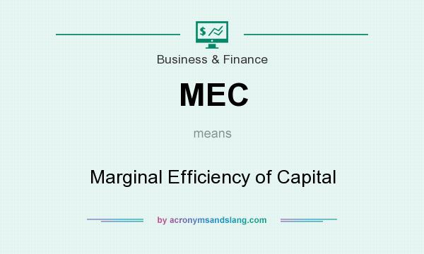 What does MEC mean? It stands for Marginal Efficiency of Capital