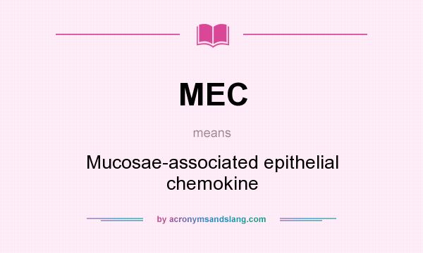 What does MEC mean? It stands for Mucosae-associated epithelial chemokine