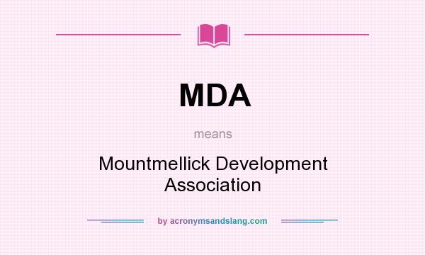 What does MDA mean? It stands for Mountmellick Development Association