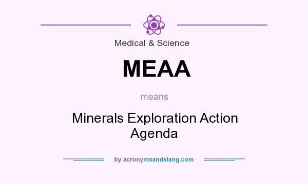 What does MEAA mean? It stands for Minerals Exploration Action Agenda