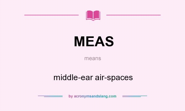 What does MEAS mean? It stands for middle-ear air-spaces