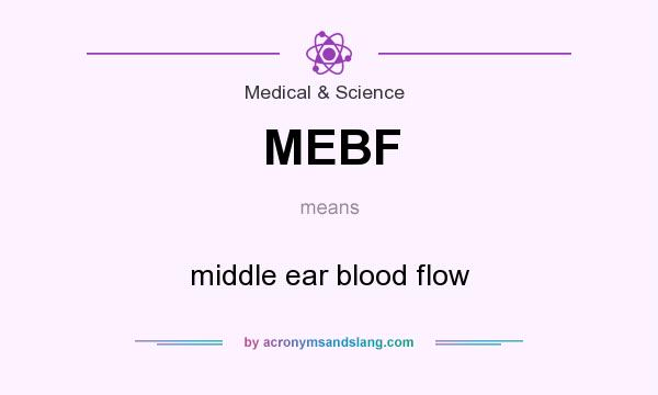 What does MEBF mean? It stands for middle ear blood flow