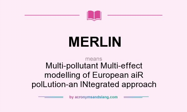 What does MERLIN mean? It stands for Multi-pollutant Multi-effect modelling of European aiR polLution-an INtegrated approach