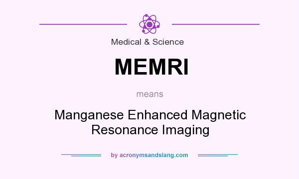 What does MEMRI mean? It stands for Manganese Enhanced Magnetic Resonance Imaging