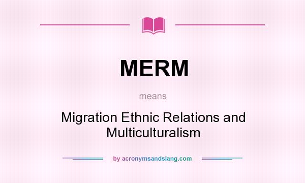 What does MERM mean? It stands for Migration Ethnic Relations and Multiculturalism