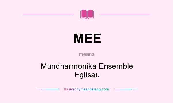 What does MEE mean? It stands for Mundharmonika Ensemble Eglisau