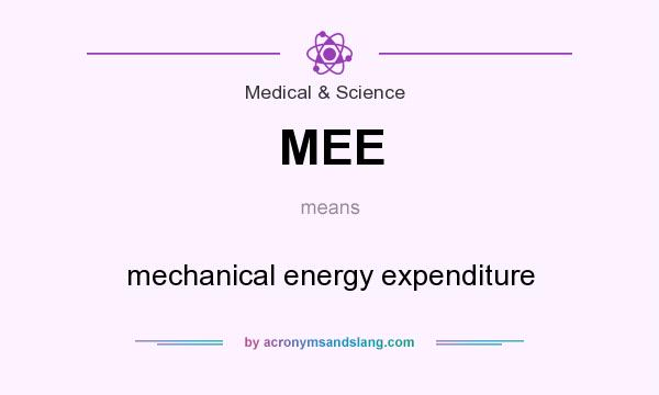 What does MEE mean? It stands for mechanical energy expenditure