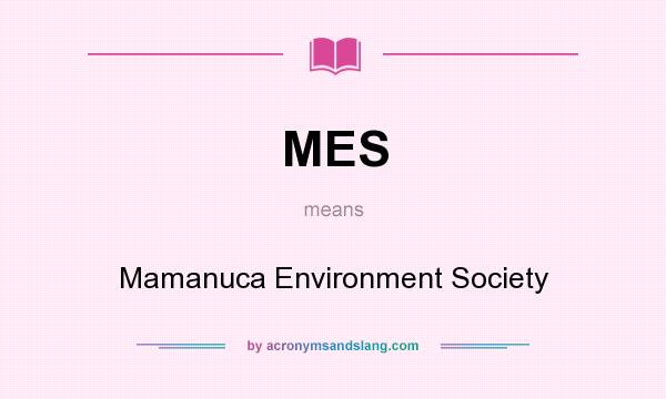 What does MES mean? It stands for Mamanuca Environment Society