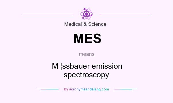 What does MES mean? It stands for M ¦ssbauer emission spectroscopy