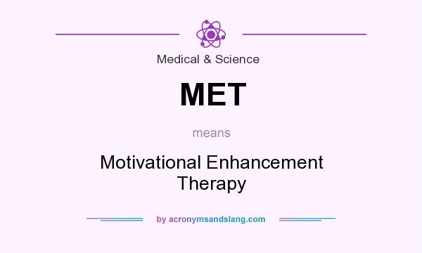 What does MET mean? It stands for Motivational Enhancement Therapy
