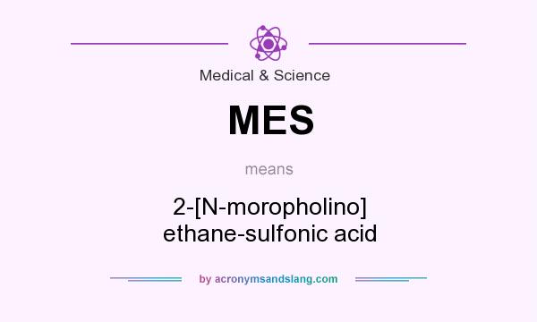 What does MES mean? It stands for 2-[N-moropholino] ethane-sulfonic acid