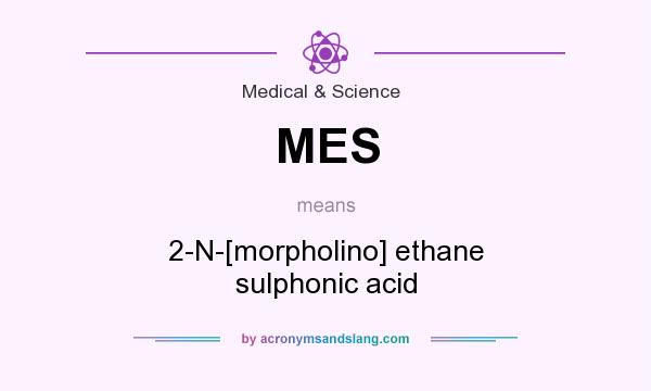 What does MES mean? It stands for 2-N-[morpholino] ethane sulphonic acid