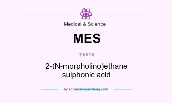 What does MES mean? It stands for 2-(N-morpholino)ethane sulphonic acid