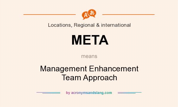 What does META mean? It stands for Management Enhancement Team Approach