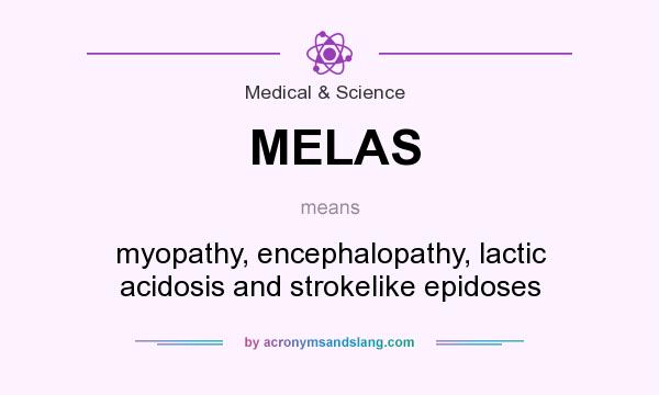 What does MELAS mean? It stands for myopathy, encephalopathy, lactic acidosis and strokelike epidoses