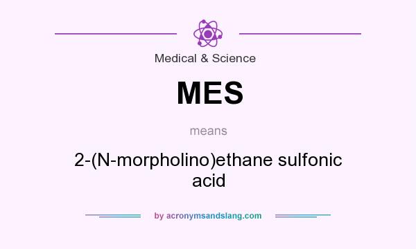 What does MES mean? It stands for 2-(N-morpholino)ethane sulfonic acid