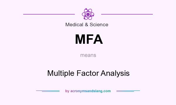 What does MFA mean? It stands for Multiple Factor Analysis