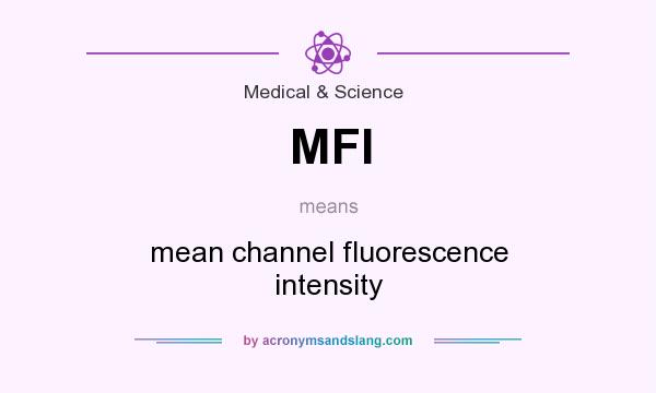 What does MFI mean? It stands for mean channel fluorescence intensity