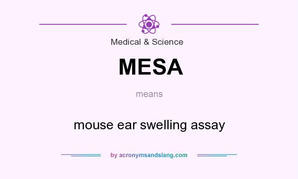 What does MESA mean? It stands for mouse ear swelling assay
