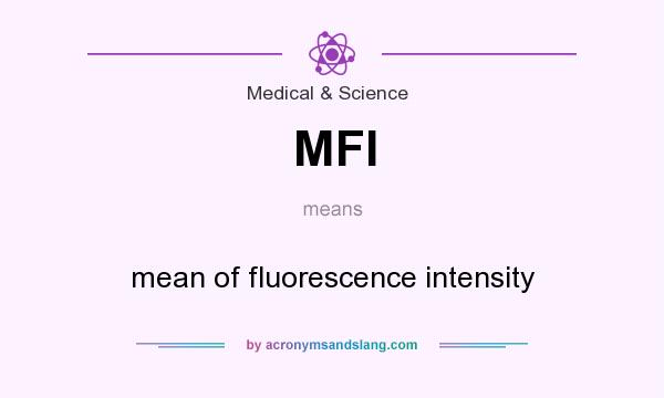 What does MFI mean? It stands for mean of fluorescence intensity