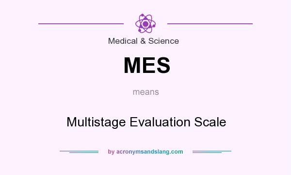 What does MES mean? It stands for Multistage Evaluation Scale
