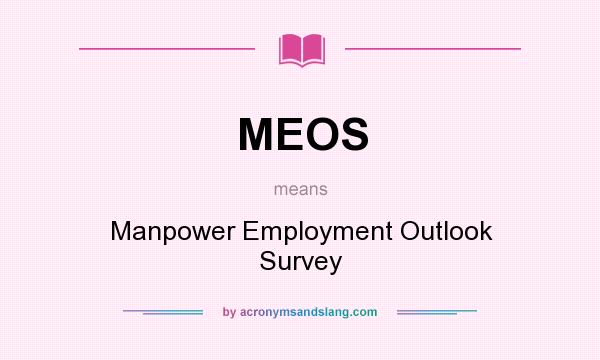 What does MEOS mean? It stands for Manpower Employment Outlook Survey