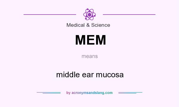 What does MEM mean? It stands for middle ear mucosa
