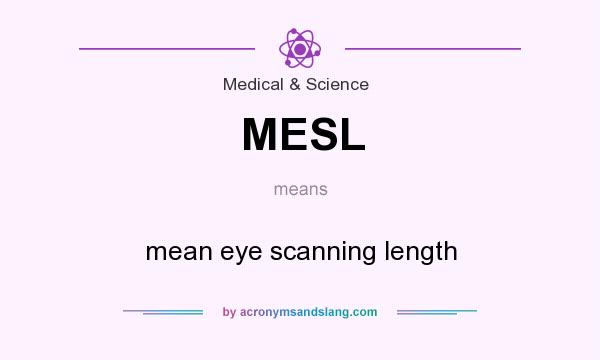 What does MESL mean? It stands for mean eye scanning length