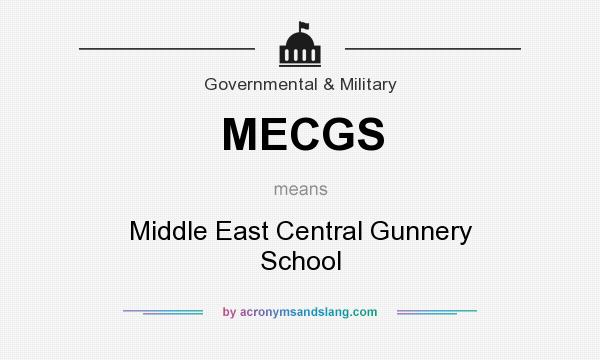 What does MECGS mean? It stands for Middle East Central Gunnery School