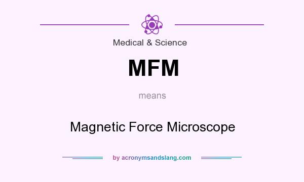 What does MFM mean? It stands for Magnetic Force Microscope