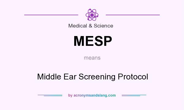 What does MESP mean? It stands for Middle Ear Screening Protocol