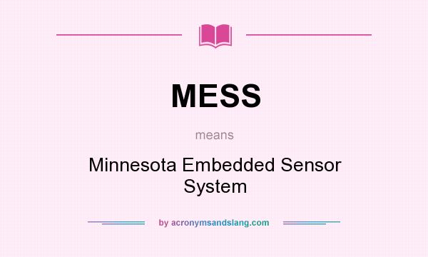 What does MESS mean? It stands for Minnesota Embedded Sensor System
