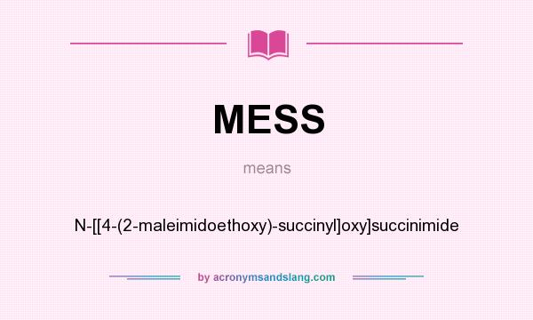 What does MESS mean? It stands for N-[[4-(2-maleimidoethoxy)-succinyl]oxy]succinimide