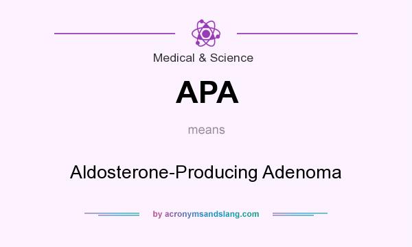 What does APA mean? It stands for Aldosterone-Producing Adenoma