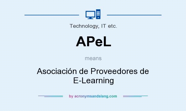 What does APeL mean? It stands for Asociación de Proveedores de E-Learning