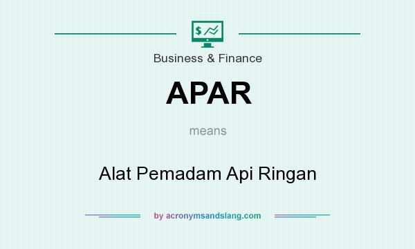 What does APAR mean? It stands for Alat Pemadam Api Ringan